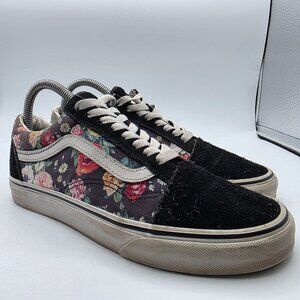 Vans Old Skool Garden Floral Womens Size 8 Black Floral Pattern Sneakers Shoes